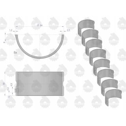 Set of connecting rod bearings n 1 00 iv grind 50