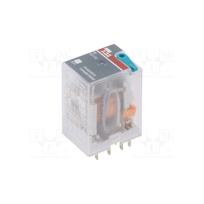 1 pcs x ABB - 1SVR405613R9000 - Relay: electromagnetic, 4PDT, Ucoil: 220VDC, Icontacts max: 6A
