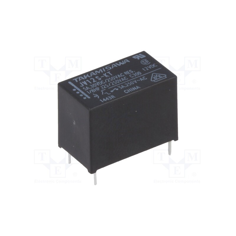 1 pcs x FUJITSU - JV-12S-KT - Relay: electromagnetic, SPST-NO, Ucoil: 12VDC, 5A, 5A/250VAC, PCB