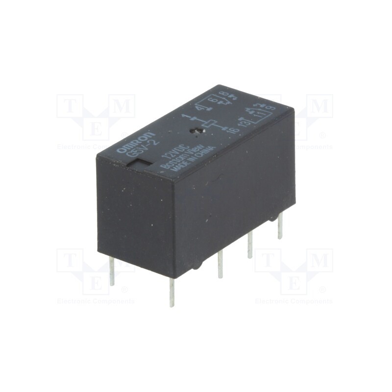 1 pcs x OMRON OCB - G5V-2 12VDC - Relay: electromagnetic, DPDT, Ucoil: 12VDC, Icontacts max: 2A, PCB