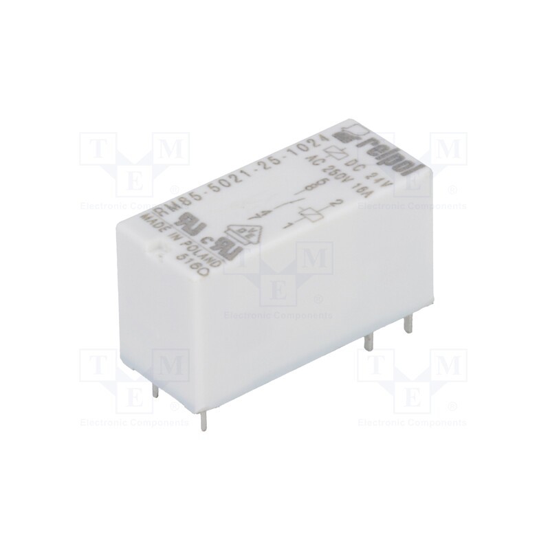 1 pcs x RELPOL - RM85-5021-25-1024 - Relay: electromagnetic, SPST-NO, Ucoil: 24VDC, Icontacts max: 16A