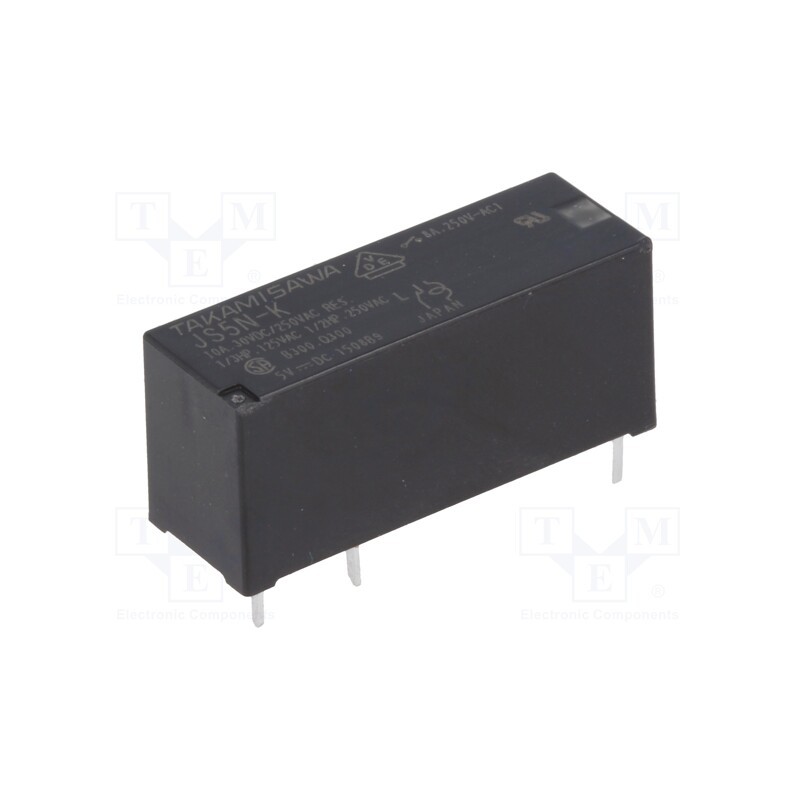 1 pcs x FUJITSU - JS-5N-K - Relay: electromagnetic, SPDT, Ucoil: 5VDC, 8A, 8A/250VAC, 8A/24VDC