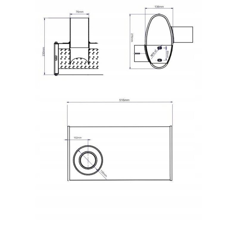 First muffler box 87704568 case inox mesh