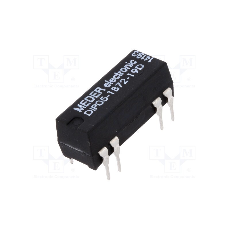 1 pcs x MEDER - DIP05-1B72-19D - Relay: reed switch, SPST-NC, Ucoil: 5VDC, 1A, max.200VDC, 50mW, PCB