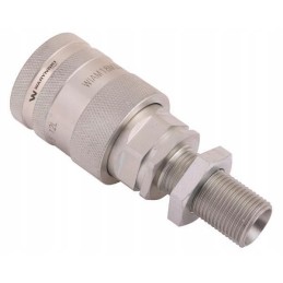 Hydraulic quick connector, long socket with eliminato