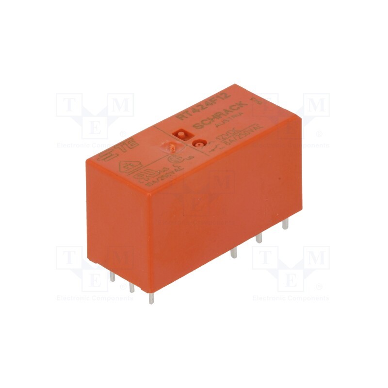 1 pcs x TE Connectivity - 5-1393243-4 - Relay: electromagnetic, DPDT, Ucoil: 12VDC, 8A, 8A/250VAC, 8A/30VDC