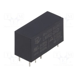 1 pcs x Recoy/RAYEX ELECTRONICS - LMR2-24D - Relay: electromagnetic, DPDT, Ucoil: 24VDC, Icontacts max: 5A, PCB