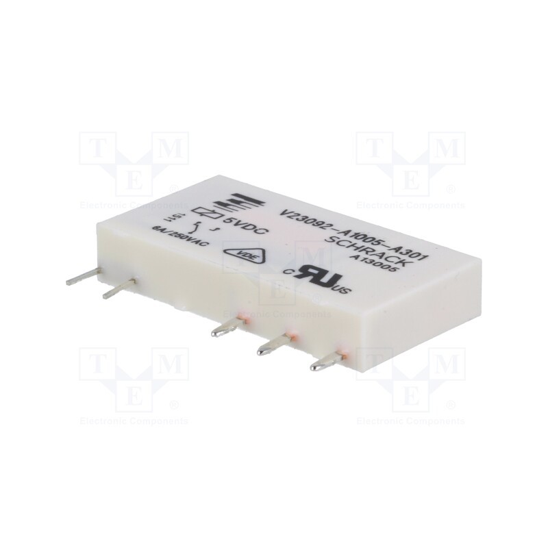 1 pcs x TE Connectivity - 1393236-2 - Relay: electromagnetic, SPDT, Ucoil: 5VDC, Icontacts max: 6A, PCB