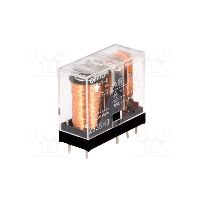 1 pcs x OMRON OCB - G2R-1-E 5VDC - Relay: electromagnetic, SPDT, Ucoil: 5VDC, Icontacts max: 16A, PCB