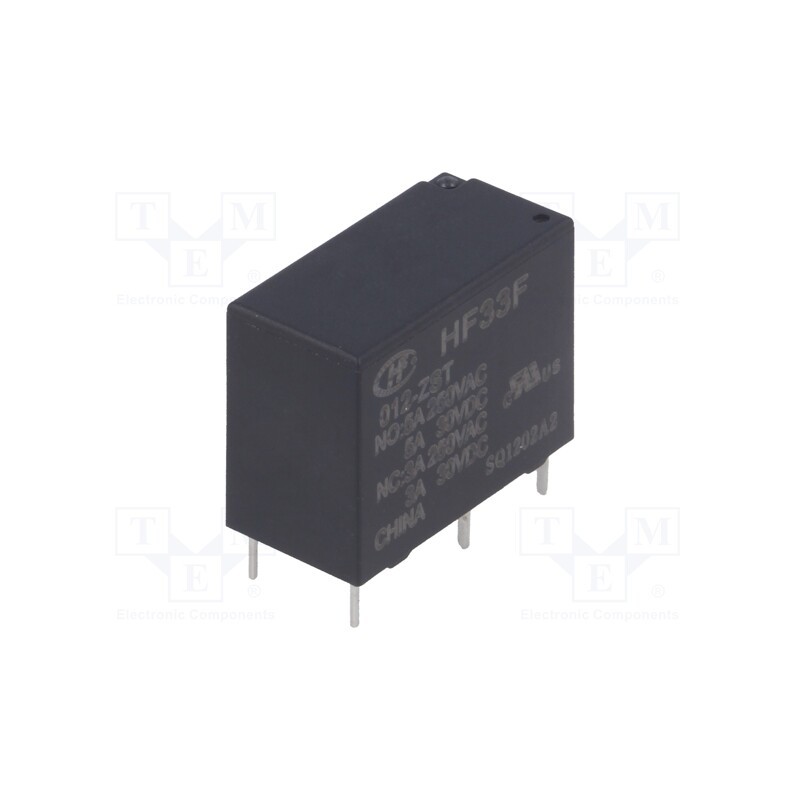 1 pcs x HONGFA RELAY - HF33F/012-ZST - Relay: electromagnetic, SPDT, Ucoil: 12VDC, 10A, 5A/250VAC, PCB