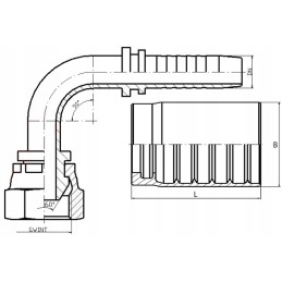 5x O-ring angle ferrules 3 8 with hose sleeve 3 8