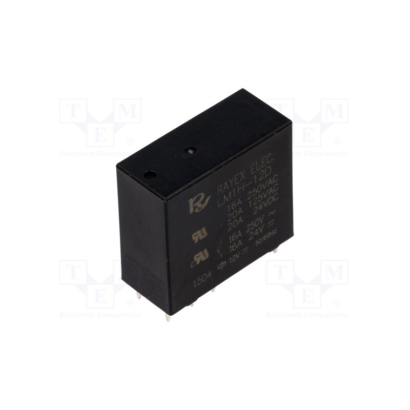 1 pcs x Recoy/RAYEX ELECTRONICS - LM1H-12D - Relay: electromagnetic, SPDT, Ucoil: 12VDC, Icontacts max: 16A