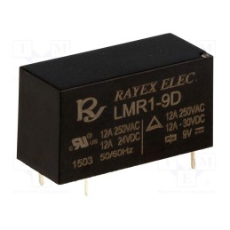 1 pcs x Recoy/RAYEX ELECTRONICS - LMR1-9D - Relay: electromagnetic, SPDT, Ucoil: 9VDC, 12A, 12A/250VAC, PCB