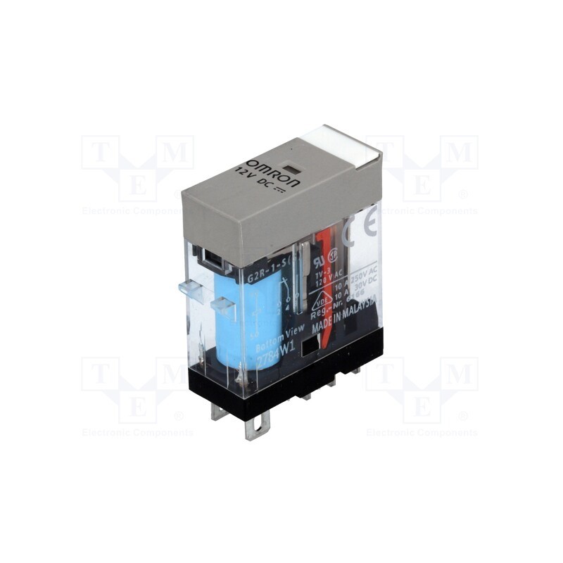 1 pcs x OMRON - G2R-1-S 12VDC (S) - Relay: electromagnetic, SPDT, Ucoil: 12VDC, Icontacts max: 10A