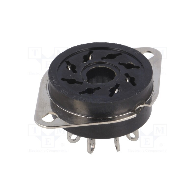1 pcs x SCHRACK - 7-1415043-1 - Socket, PIN: 8, 10A, 250VAC, on panel, for soldering, Series: MT