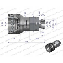 Hydraulic socket pressure eliminator m18x1 5