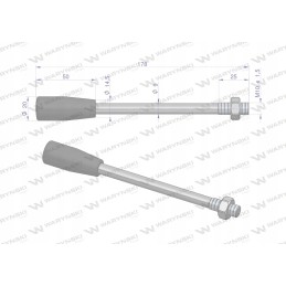 Lever for hydraulic distributors w80l waryn