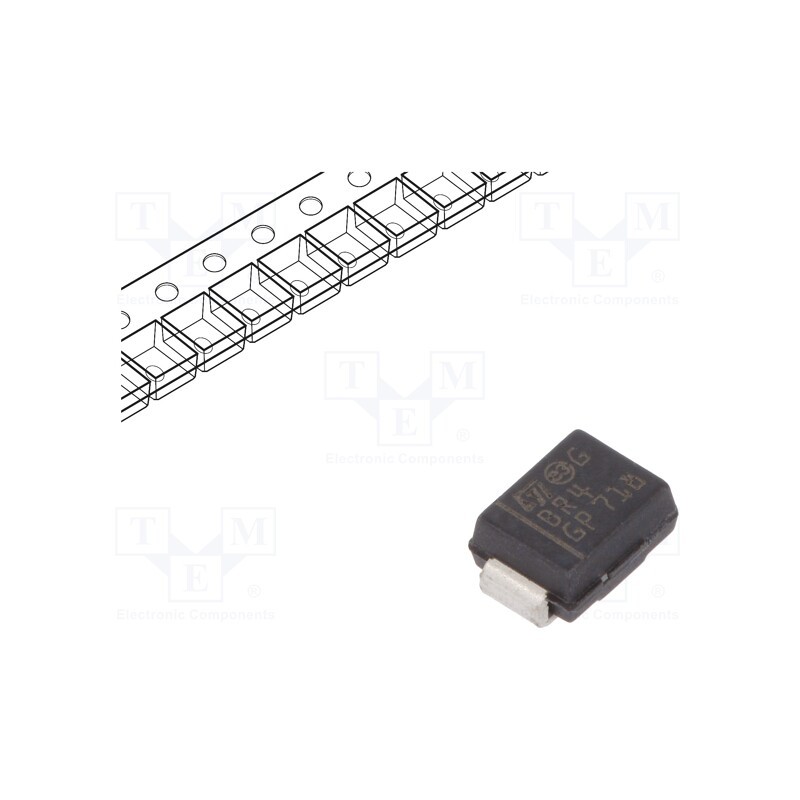 5 pcs x STMicroelectronics - STTH1R04U - Diode: rectifying, SMD, 400V, 1A, 14ns, SMB, Ufmax: 0.9V, Ifsm: 30A
