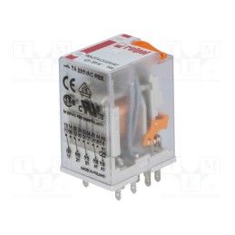1 pcs x RELPOL - R4N-2014-23-5230-WT - Relay: electromagnetic, 4PDT, Ucoil: 230VAC, Icontacts max: 6A