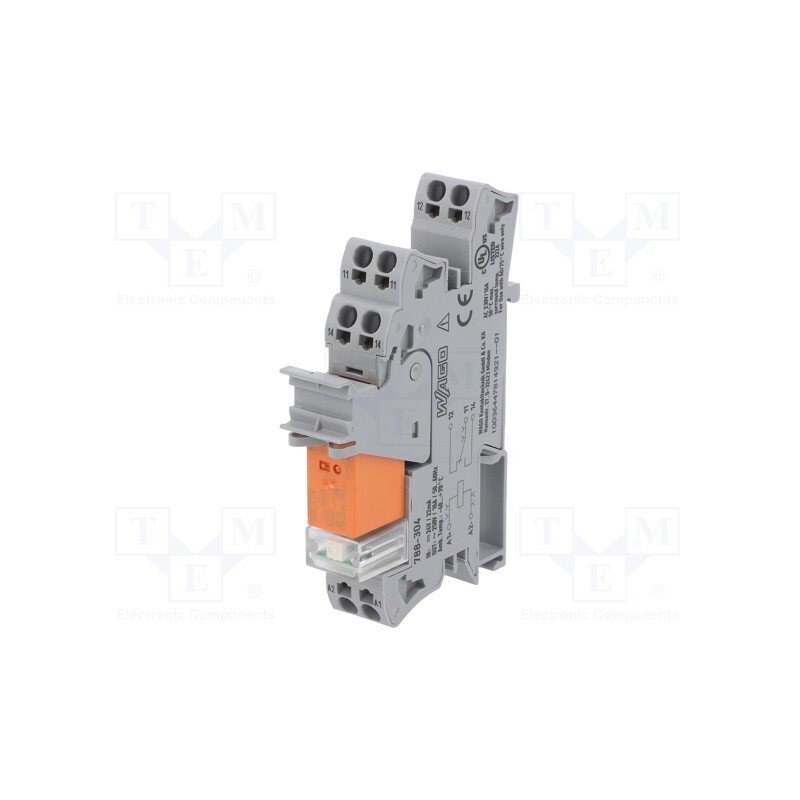 1 pcs x WAGO - 788-304 - Relay: interface, SPDT, Ucoil: 24VDC, 16A, 16A/250VAC