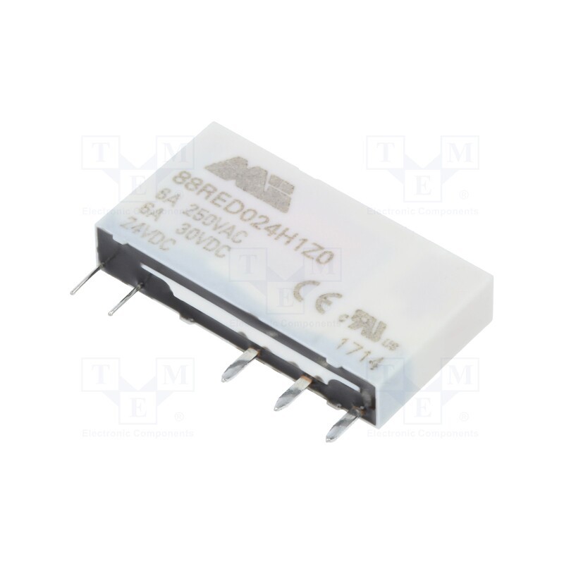 1 pcs x MORSETTITALIA - 88RED024H1Z0 - Relay: electromagnetic, SPDT, Ucoil: 24VDC, 6A, 6A/250VAC, 6A/30VDC