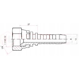 Dkj fitting dn12 1 2sn unf1 1 16 12 x10 hydrolider
