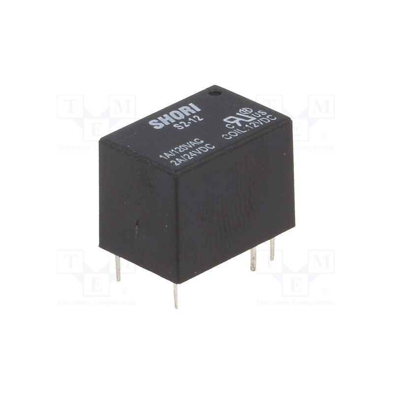 3 pcs x SHORI ELECTRIC - S2-12 - Relay: electromagnetic, SPDT, Ucoil: 12VDC, Icontacts max: 3A, PCB
