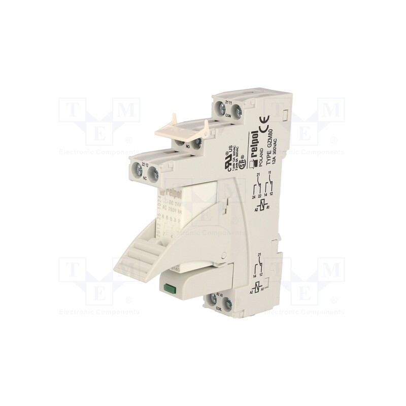1 set x RELPOL - PI84-024DC-M41G-MS-2012 - Relay: interface, DPDT, Ucoil: 24VDC, 8A, 8A/230VAC, 8A/24VDC, 100mΩ