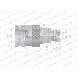 Hydraulic quick connector socket with eliminator c