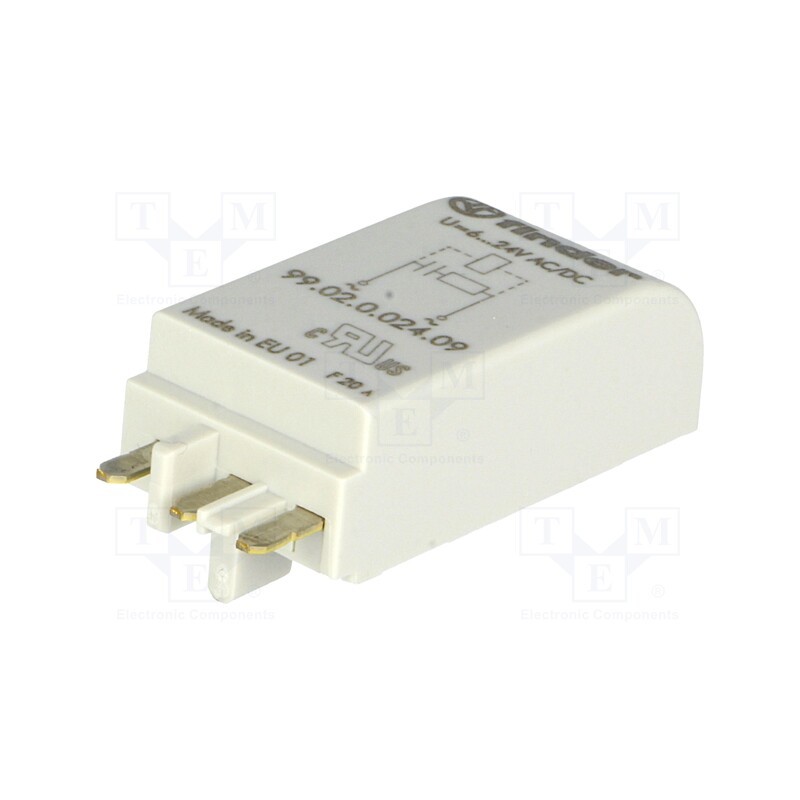 1 pcs x FINDER - 99.02.0.024.09 - Module protecting, socket, Indication: LED, Colour: green, 6÷24VDC