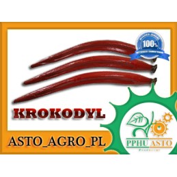 Forged loader tooth, bent m22 x1 5 680mm crocodile