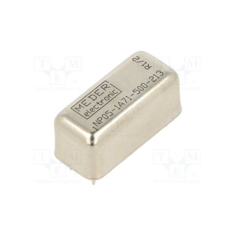 1 pcs x MEDER - NP05-1A71-500-213 - Relay: reed switch, SPST-NO, Ucoil: 5VDC, 1.25A, max.200VDC, 10W