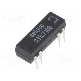 1 pcs x CELDUC - D31C7100 - Relay: reed switch, SPDT, Ucoil: 24VDC, 500mA, max.100VDC, 3W, PCB