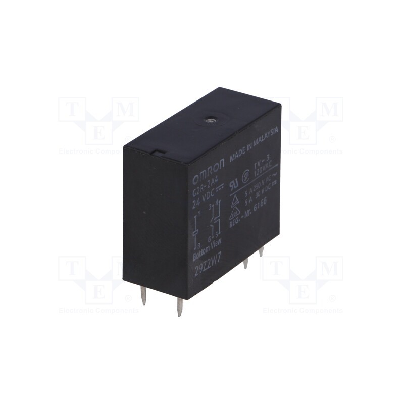 1 pcs x OMRON OCB - G2R-2A4 24VDC - Relay: electromagnetic, DPST-NO, Ucoil: 24VDC, Icontacts max: 4A