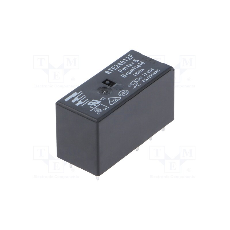 1 pcs x TE Connectivity - 3-1393237-1 - Relay: electromagnetic, DPDT, Ucoil: 12VDC, 8A, 8A/250VAC, 8A/30VDC