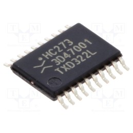 1 pcs x NEXPERIA - 74HC273PW,118 - IC: digital, D flip-flop, Ch: 8, CMOS, SMD, TSSOP20, , HC