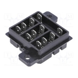 1 pcs x SCHRACK - 0-1419118-6 - Socket, PIN: 11, 10A, 240VAC, H: 16mm, W: 37.8mm, on panel, connectors