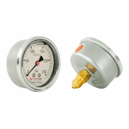 Glic pressure gauge 63mm 0 250bar t 1 4 pl hydrolider