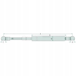 Gas actuator shock absorber g930500022190