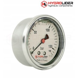 Glic pressure gauge 63mm 0 160bar t 1 4 pl hydrolider