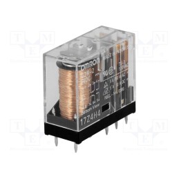 1 pcs x OMRON OCB - G2R-2 6VDC - Relay: electromagnetic, DPDT, Ucoil: 6VDC, Icontacts max: 5A, PCB