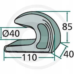 Universal loader bucket hook, Euro frame