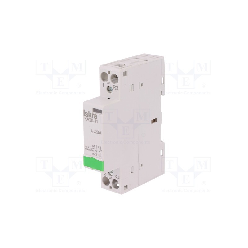 1 pcs x ISKRA - 30.046.022 - Contactor: 2-pole installation, 20A, 24VAC, NC + NO
