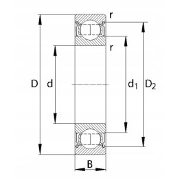 Ball bearing usually 50x110x27 mm 63102rsgp