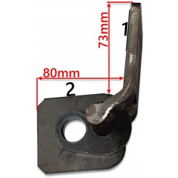 Solid bottom hinge, lower side opening, diameter 22