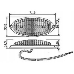 Red marker LED lamp 12 24v decorative