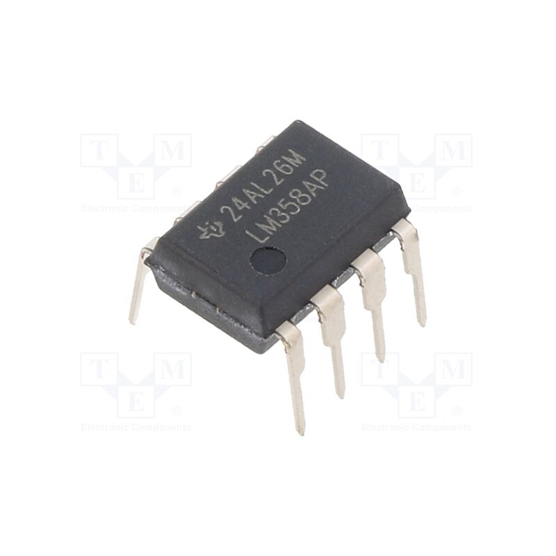 1 pcs x TEXAS INSTRUMENTS - LM358AP - IC: operational amplifier, 0.7MHz, Ch: 2, DIP8, ±1.5÷16VDC,3÷32VDC