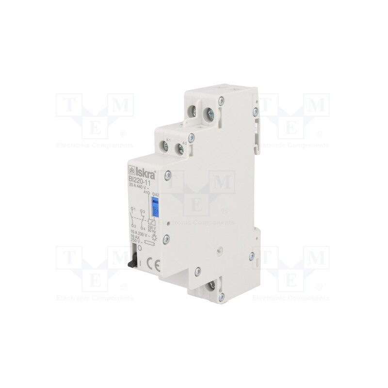 1 pcs x ISKRA - 30.070.028 - Relay: installation, bistable,impulse, NC + NO, Ucoil: 230VAC