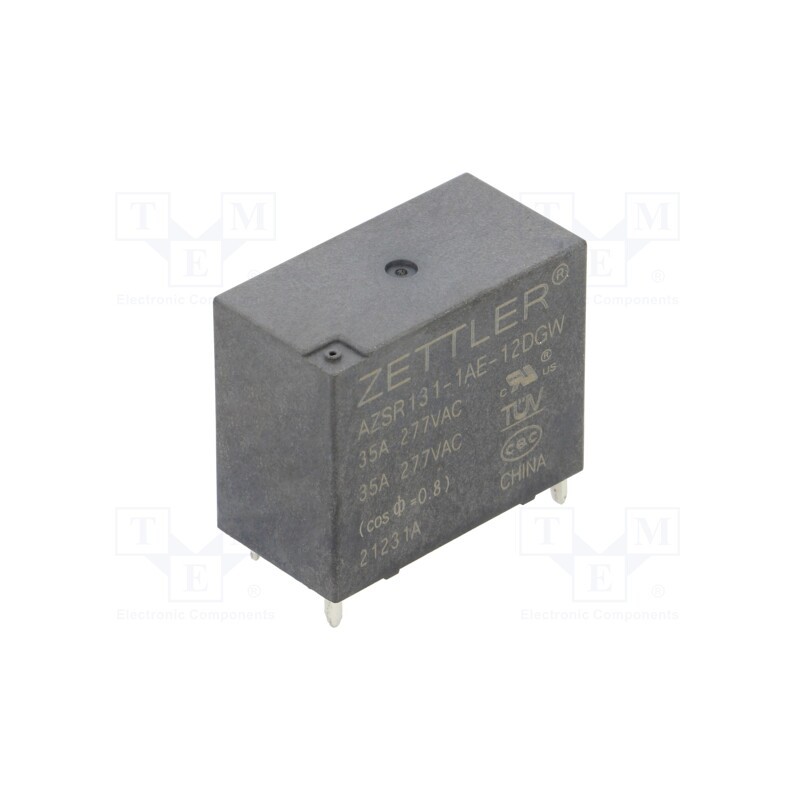 1 pcs x ZETTLER - AZSR131-1AE-12DGW - Relay: electromagnetic power, SPST-NO, Ucoil: 12VDC, 35A, PCB, 1.4W