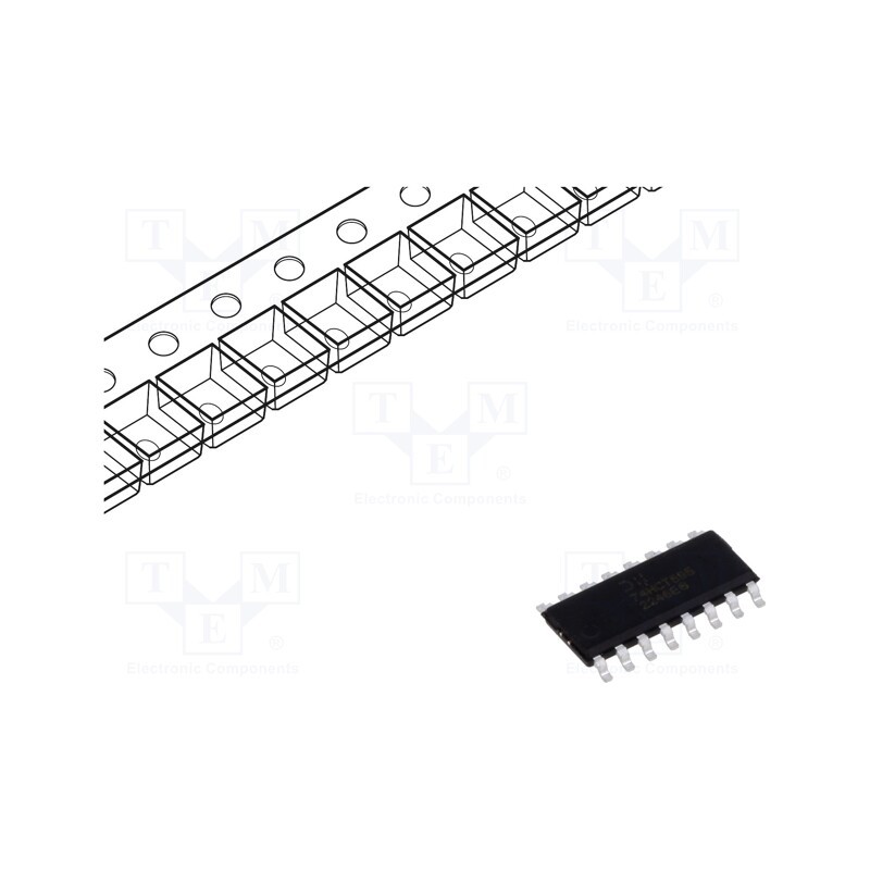 5 pcs x DIODES INCORPORATED - 74HCT595S16-13 - IC: digital, 8bit,shift register,serial input,parallel out